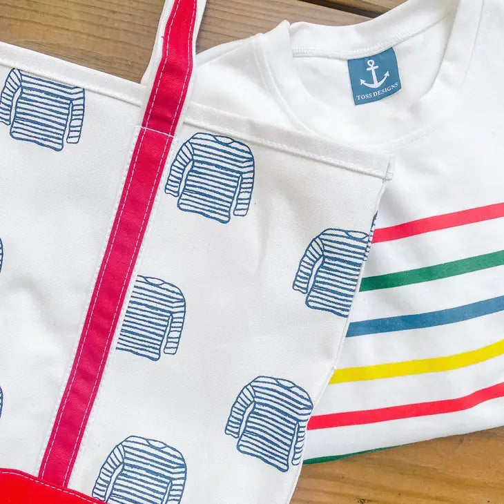 Large French Sailor Shirt Tote